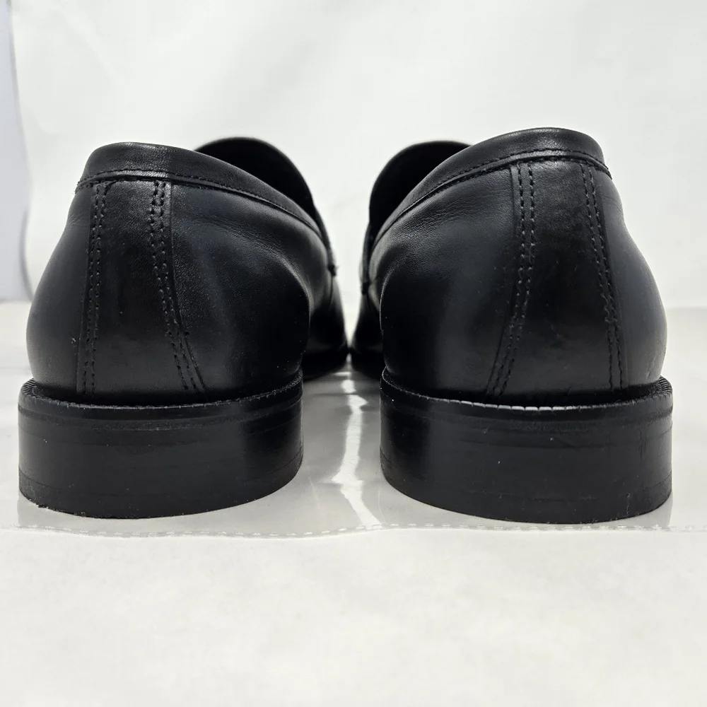 Marc Joseph Gold Mens 11.5 Penny Loafers Black Leather Slip On Office Career